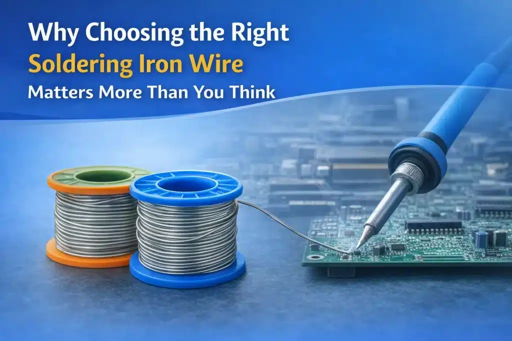 Soldering iron wire designed for industrial use with clean flow and durable joint strength