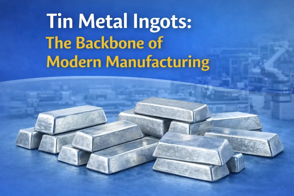 Tin metal ingots for industrial manufacturing and high-purity metal applications